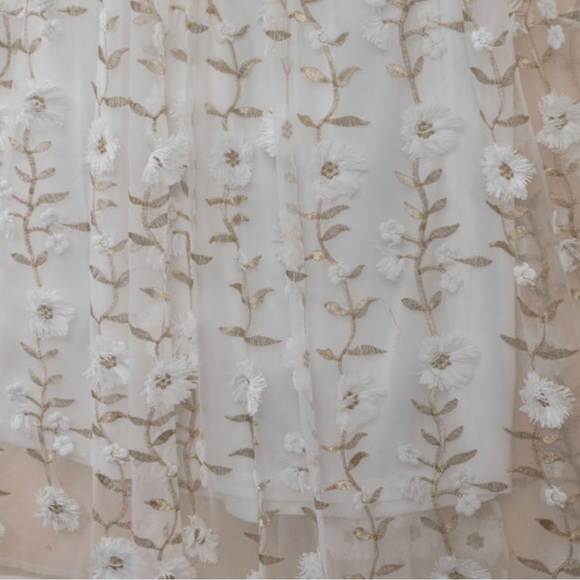 White Floral High Slit Maxi Dress - Picture 6 of 8